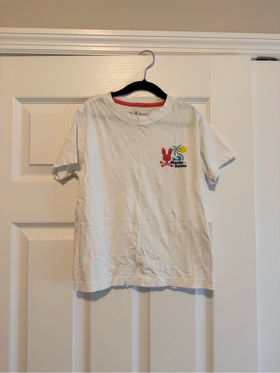 Psycho Bunny Other - Psycho Bunny White Tee with Red Bunny & Yellow Palm